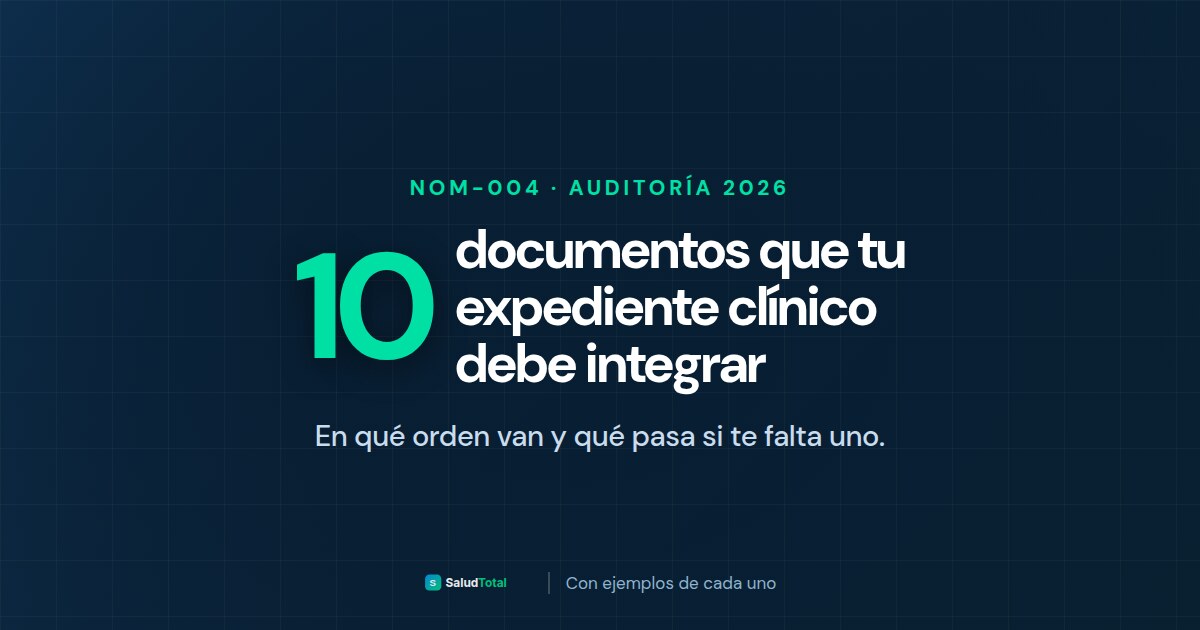 Qué Contiene el Expediente Clínico: 14 Documentos (NOM-004)