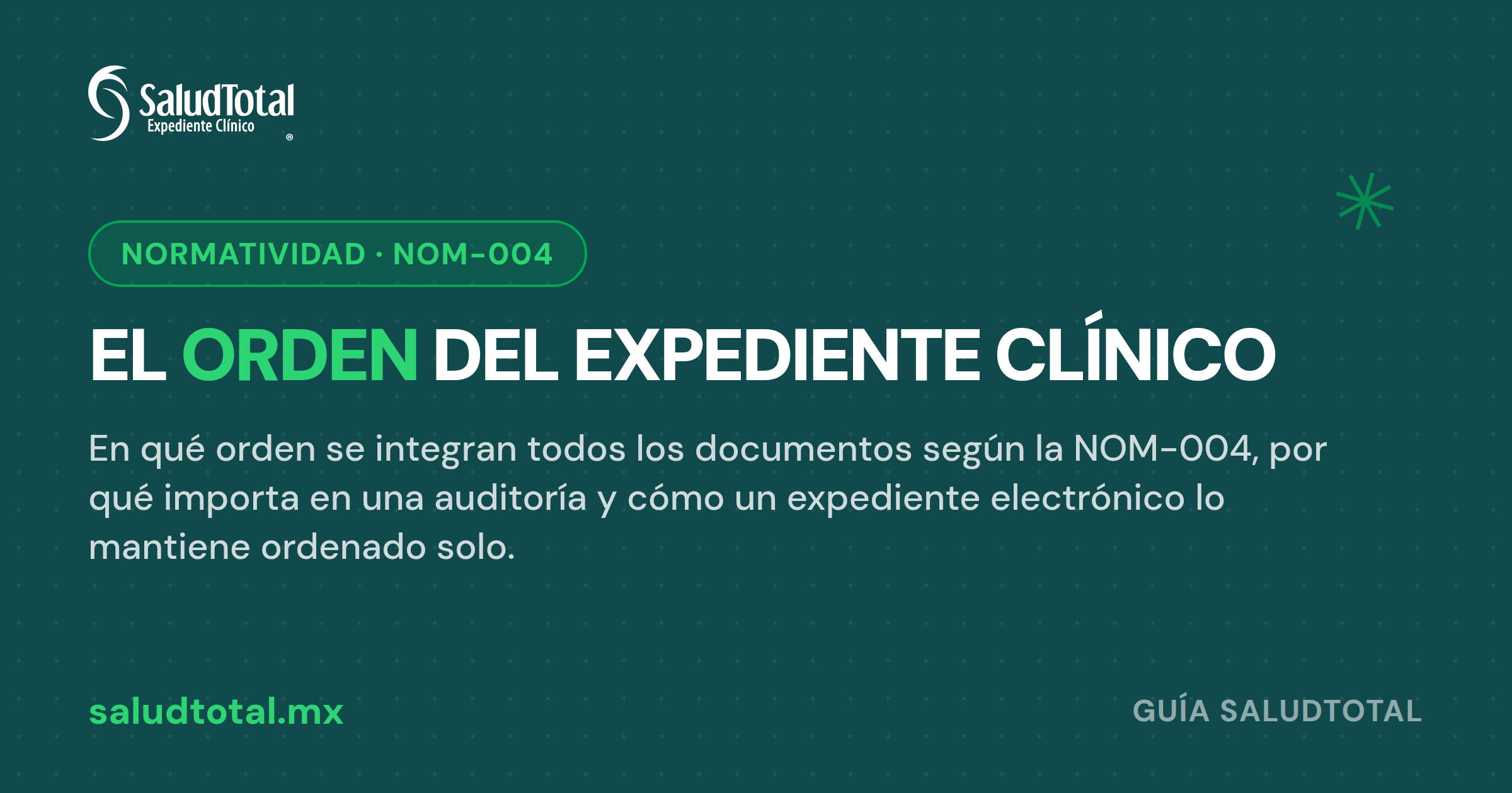 Orden del Expediente Clínico NOM-004: la Secuencia Correcta